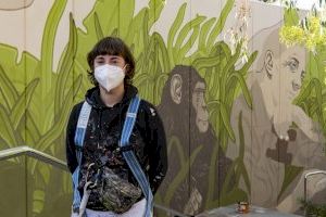 La UPV y Las Naves homenajean a Jane Goodall con un impactante mural en BIOPARC Valencia