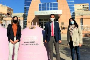 El Ayuntamiento de Elda y Ecovidrio se suman al Día Mundial contra el Cáncer de Mama con la campaña ‘Recicla vidrio con ellas’