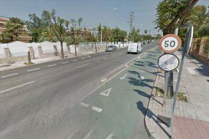 Calle del accidente múltiple en Vila-real. Google Maps
