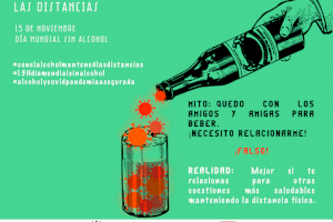Amb l’alcohol, manteniu les distàncies: la campanya conjunta de les UPCCAs de la Comunitat Valenciana alerta sobre els perills del consum d’alcohol en temps de la COVID-19