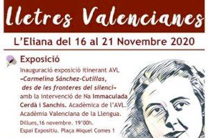 L'Eliana dedica la Setmana dels Lletres Valencianes a la figura de Carmelina Sánchez-Cutillas