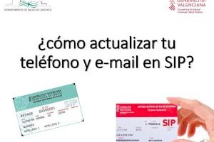 La Conselleria de Sanidad ofrece a la ciudadanía la posibilidad de actualizar la información que aparece en su tarjeta SIP
