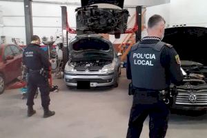 Tanquen un taller de cotxes il·legal a Alaquàs