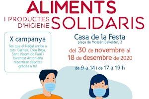 La Junta de Festes i la Comissió de Penyes adapten la campanya solidària de Nadal a la pandèmia i arreplegaran menjar i productes d’higiene a partir de dilluns