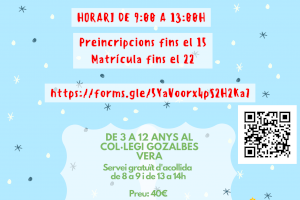 Abiertas las preinscripciones para la Escuela de Navidad municipal de Xàtiva