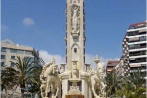 El Ayuntamiento licita las obras para restaurar la fuente de la Plaza de Los Luceros de Alicante