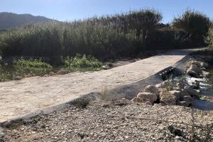 Xàtiva repara los destrozos de la DANA en el puente del camino de la Granja gracias a una subvención que supera los 57.500 euros