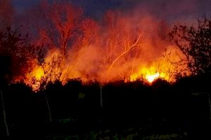 Declarat un incendi amb dos focus en el Clot de Burriana