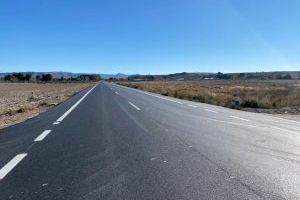 Conselleria culmina la mejora del pavimento de la carretera Villena-Caudete