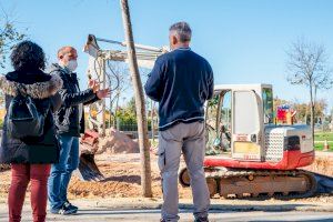 Massamagrell repara el parque Diputació de València tras el hundimiento del suelo