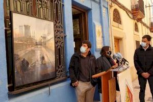 Ruth Sanz en la entrega del certamen internacional de aquarela de Vinaròs