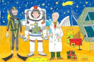 El dibujo 'Los tres científicos magos' será la felicitación navideña de la Ciutat de les Arts i les Ciències