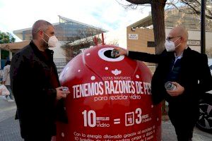 Alaquàs posa en marxa la campanya “Tenim raons de pes” per a promoure el reciclatge d'envasos de vidre durant el Nadal