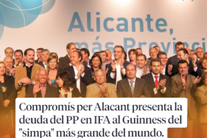 Compromís per Alacant denúncia en la seua innocentada el “simpa” del PP en IFA