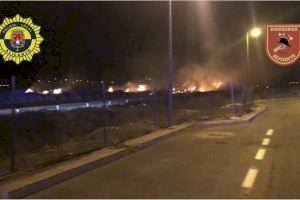 Extinguido un incendio forestal en Alicante que se complicó por el fuerte viento