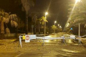 El temporal marítim obliga a tancar l'avinguda Mare Nostrum de Moncofa