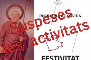 Suspendidas las actividades por Sant Antoni
