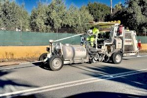 El Ayuntamiento de Elche mejora la seguridad de la carretera de Torrellano al aeropuerto