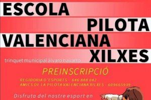 Xilxes obri la preinscripció per a l’Escola de Pilota Valenciana