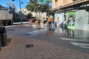 El Ayuntamiento de Quart de Poblet incrementa las labores de baldeo en todo el municipio