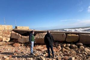 El Ayuntamiento de Alcalà-Alcossebre valora en 192.908 euros los daños provocados en la costa por el temporal Filomena