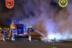 Imagen de archivo en un incendio en Alicante