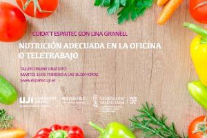 Cuida’t Espaitec inicia su ciclo de webinars fomentando la nutrición saludable entre las empresas innovadoras de la Universitat Jaume I