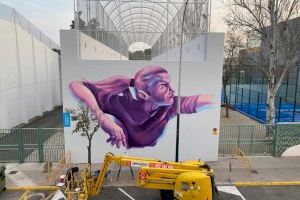 Aldaia promociona el paper de la dona en l’esport amb un gran mural de pilota valenciana