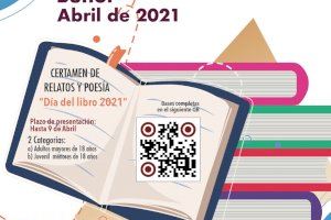 La Concejalía de Cultura de Buñol y la Biblioteca Municipal convocan un certamen literario de relatos y poesía con motivo del Día del Libro