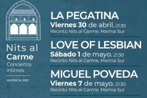 Tras el éxito del pasado verano Nits al Carme anuncia su primera tanda de conciertos para 2021 en la ciudad de València
