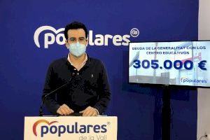PP: "La Generalitat adeuda más de 300.000 euros a los centros educativos de La Vall"