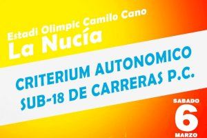 Criterium Autonómico de Atletismo sub-18 este sábado en el Estadi Olímpic