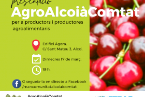 La Mancomunitat de l’Alcoià i el Comtat y FEDAC convoquen als productors agroalimentaris a la presentació del portal AgroAlcoiàComtat