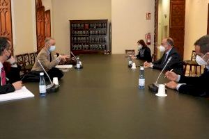 Joan Calabuig y Jorge Alarte abordan con representantes del Ministerio de Asuntos Exteriores el plan de ampliación de la base de la ONU en Quart de Poblet