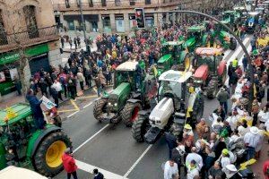 Gran tractorada a València per l'arròs