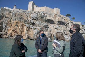 La Diputació de Castelló assumirà la redacció d’un pla d’acció per a protegir i consolidar els penya-segats del castell de Peníscola