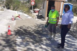 Ontinyent conclou les obres de recuperació de la cuneta lateral del Camí de la Farola