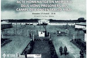 Bétera colocará un monolito para rendir homenaje a los vecinos recluidos en campos de concentración