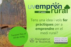 La Universitat de València i la Diputació destinen 30.000 euros en ajudes a l’estudiantat per a les pràctiques d’emprenedoria del programa UVemprén Rural