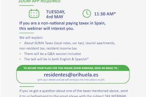 Jornadas de asesoramiento online para residentes internacionales del municipio los días 3 y 4 de mayo