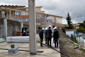 Molt avançada l’estructura de les noves aules del col·legi de Morella