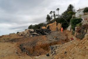 Peñíscola encara el último mes de obras en el acceso a su costa sur, tras los desperfectos del Gloria