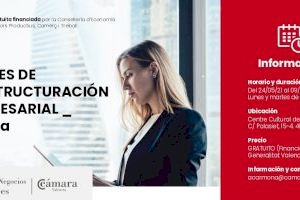 La Cámara de Comercio organiza en Xàtiva una formación sobre planes de reestructuración empresarial