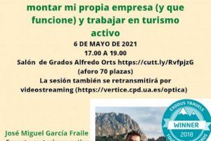 El cafè tertúlia de pràctiques externes i eixides professionals del grau en Turisme de la Universitat d'Alacant estrena semipresencialitat