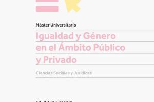 Abierta la preinscripción para el Máster Universitario Igualdad y Género en el ámbito público y privado 2020-21