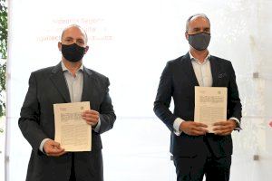 Martínez Dalmau y el presidente de Avaesen firman un convenio para dinamizar el autoconsumo e impulsar las energías renovables en la edificación