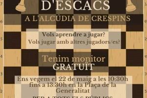 L’Alcúdia de Crespins organitza per a aquest dissabte la I Trobada d’Escacs a la plaça Generalitat