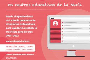 El Ayuntamiento de La Nucía “repite” el servicio de “Ayuda Telemática” para las inscripciones escolares