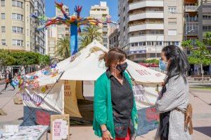 Castelló instala en Huerto Sogueros una tienda de campaña de un campo de refugiados de Jordania