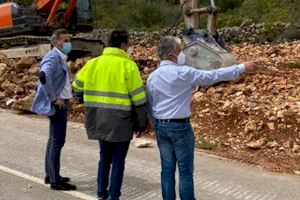 La Diputación de Alicante retoma las obras de ensanche y mejora de la CV-745 entre Llíber y Senija
